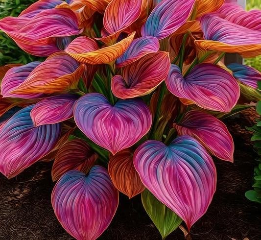 Rare Multicolor Hosta Seed + 100 Grams Organic Potmix Free