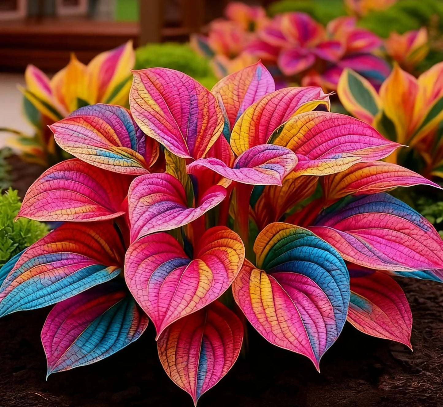 Rare Multicolor Hosta Seed + 100 Grams Organic Potmix Free