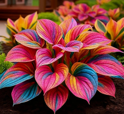 Rare Multicolor Hosta Seed + 100 Grams Organic Potmix Free