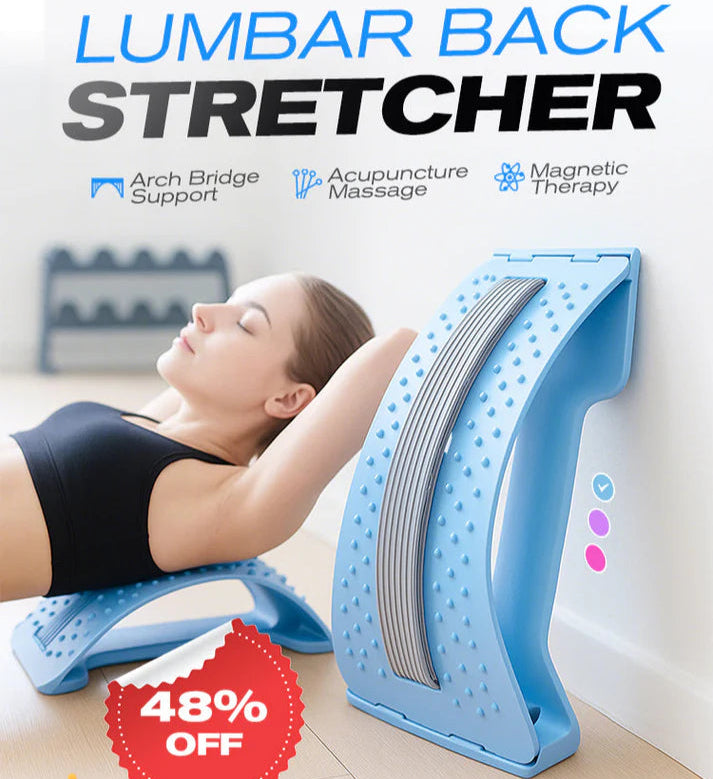 Magnetic Therapy Acupuncture Massage Lumbar Stretcher (Blue)
